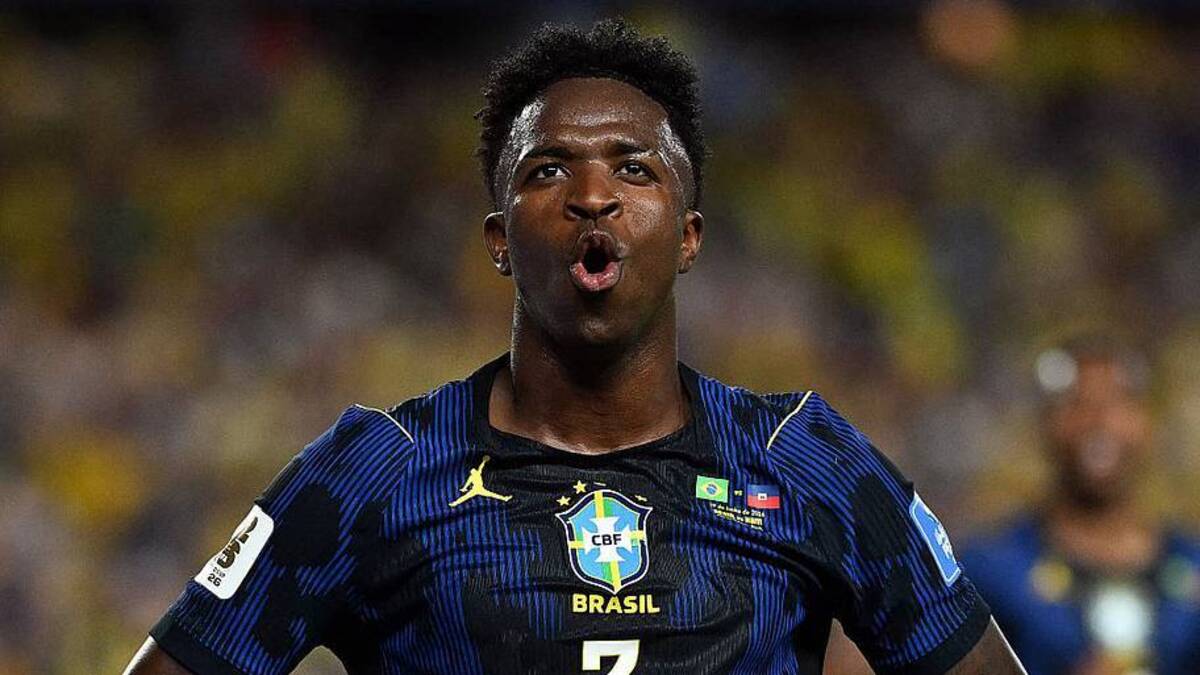  Vinicius Jr powered Brazil to victory on Friday. | Mauro PIMENTEL/AFP/Getty Images 