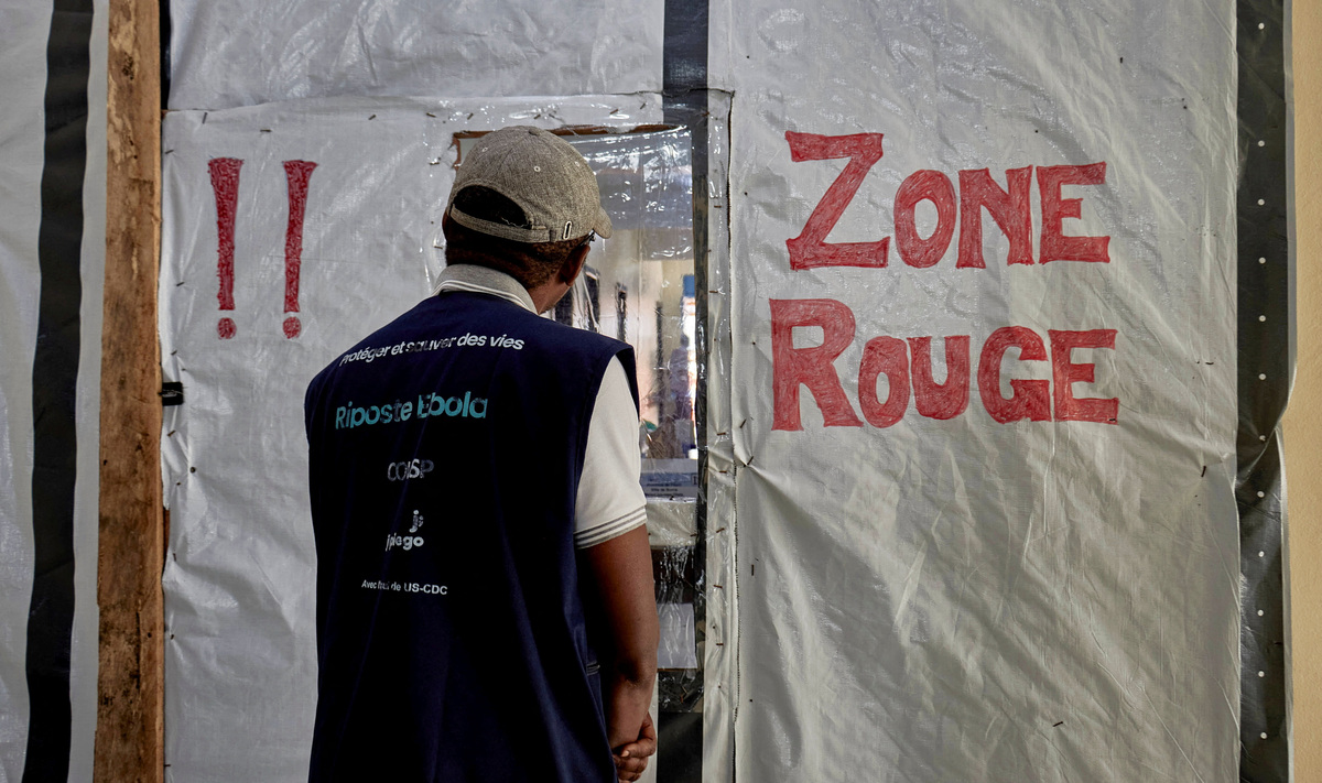 Congolese doctor Freddy Kibwana, in-charge of the Centre Medical Evangelique (CME), stands outside the Ebola response Red Zone, as aid agencies intensify efforts to contain a new Ebola outbreak involving the Bundibugyo strain in Hoho commune of Bunia town, Ituri province, Democratic Republic of Congo, June 9, 2026. REUTERS/Gradel Muyisa Mumbere