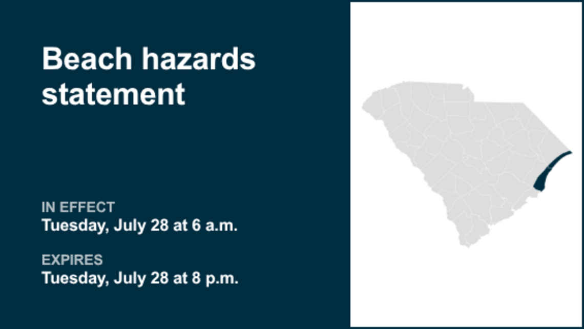 UPDATE: Beach hazards statement issued for Myrtle Beach area and Coastal Georgetown 