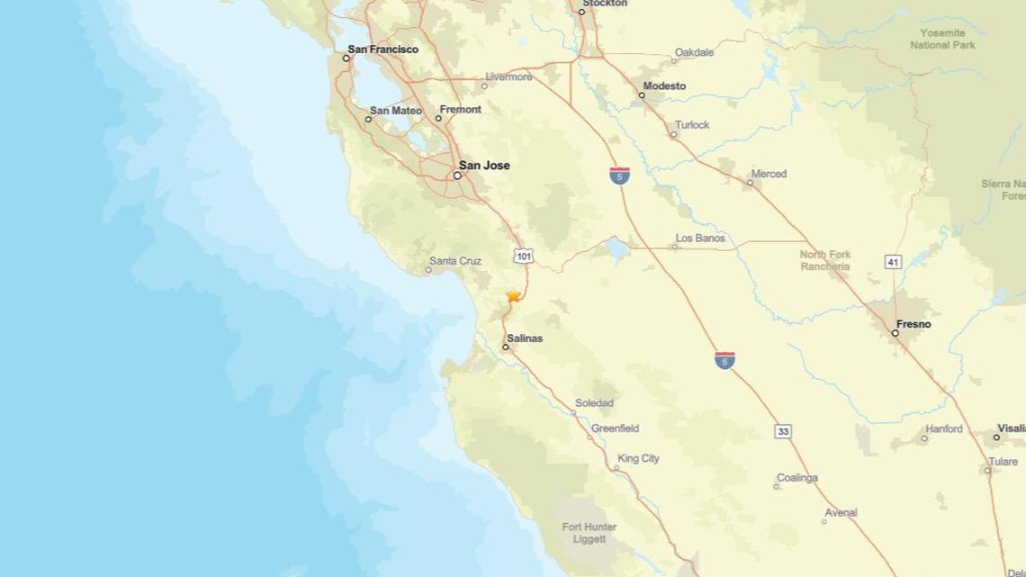 2.1 magnitude earthquake registered close to Aromas, CA on March 2 