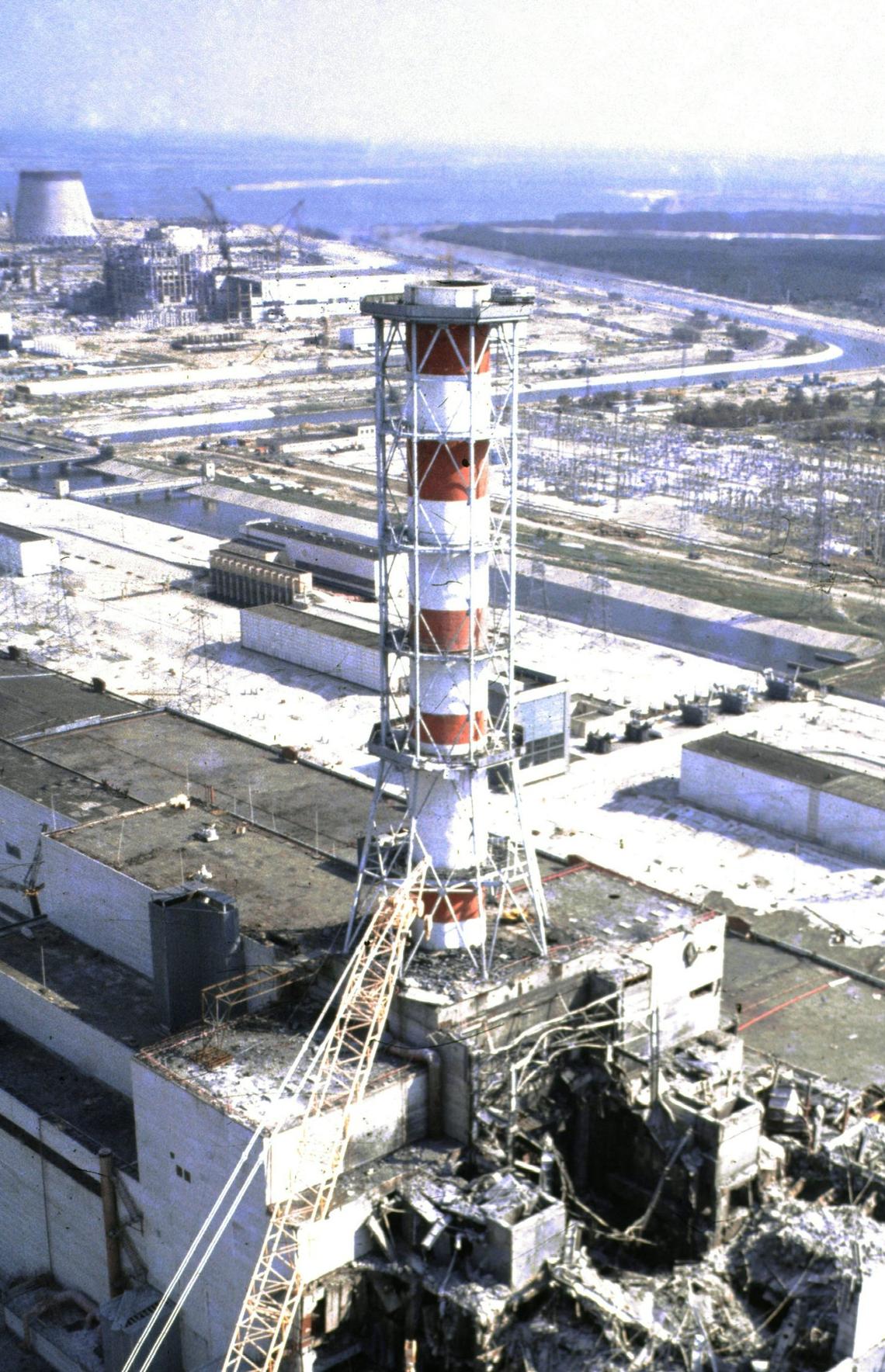  View of the Chernobyl nuclear power plant three days after the explosion on April 29, 1986. Shone/Gamma/Gamma-Rapho via Getty Images 