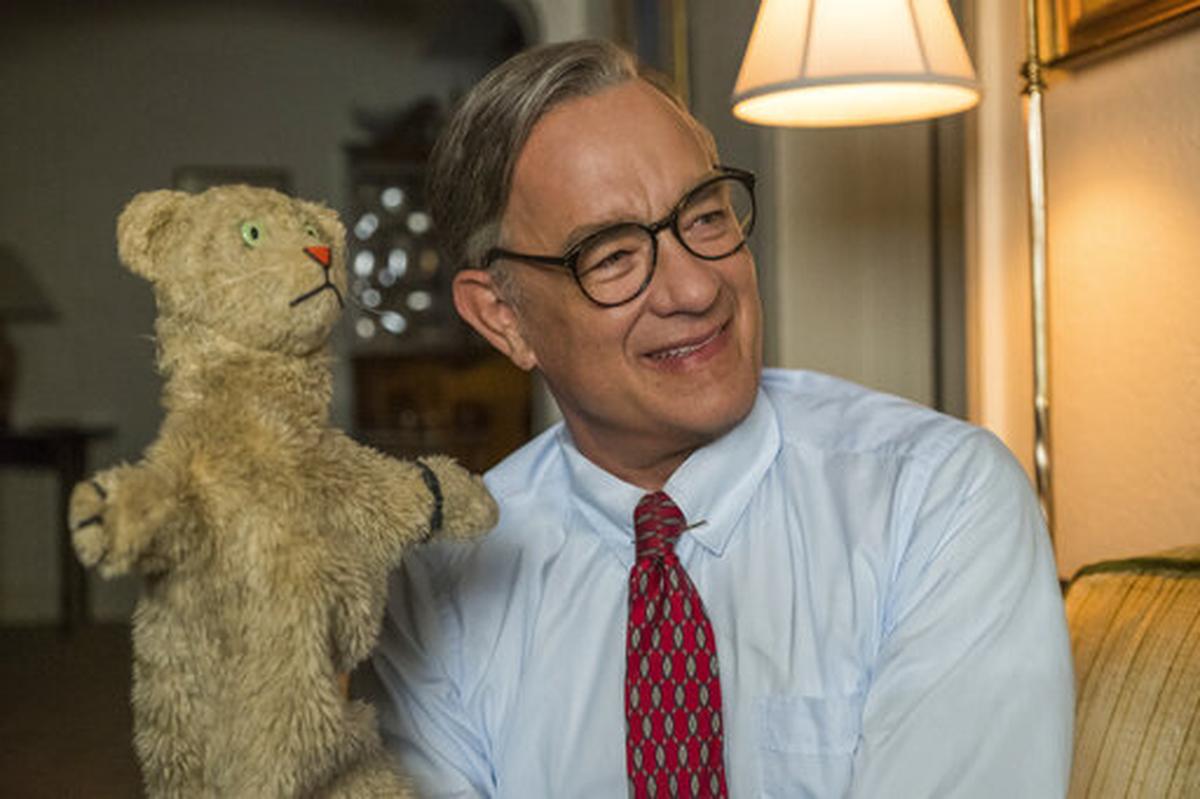 Tom Hanks channels Fred Rogers in “A Beautiful Day in the Neighborhood.”