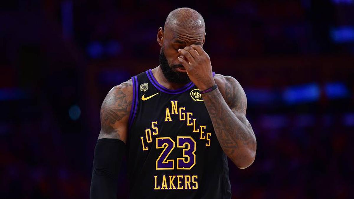  May 11, 2026; Los Angeles, California, USA; Los Angeles Lakers forward LeBron James (23) during the first half in game four of the second round of the 2026 NBA Playoffs at Crypto.com Arena. Mandatory Credit: Gary A. Vasquez-Imagn Images | Gary A. Vasquez-Imagn Images 