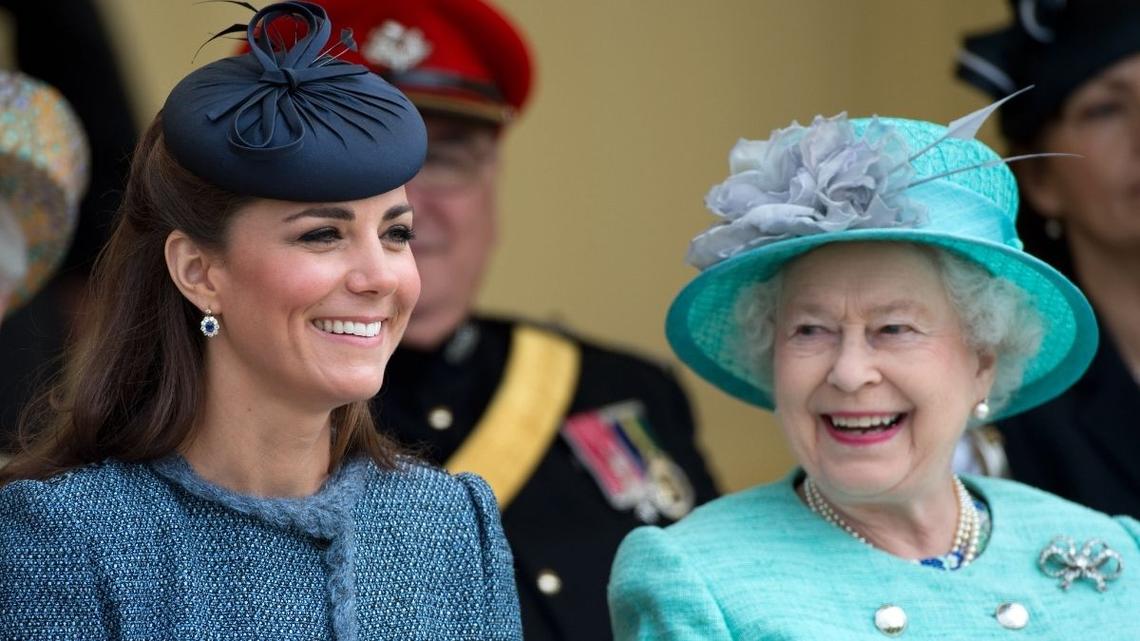 Princess Kate and Queen Elizabeth II in June 2012Getty