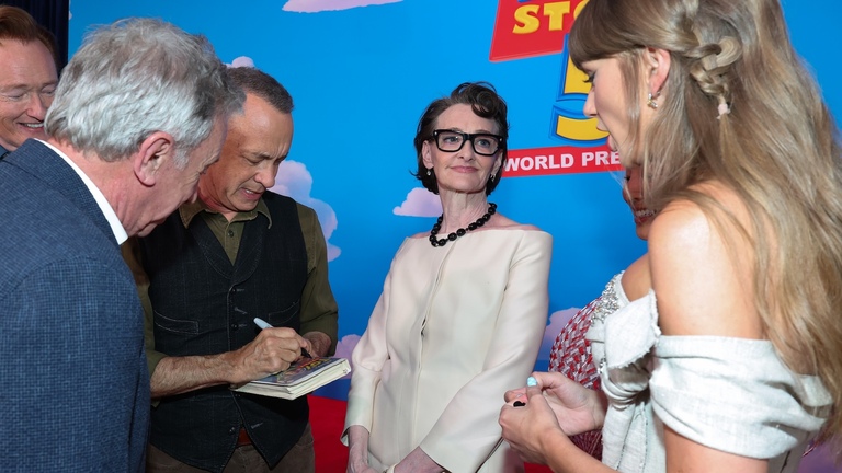 Taylor Swift Had Tom Hanks Sign a 'Toy Story' VHS in Sweet Premiere Moment 