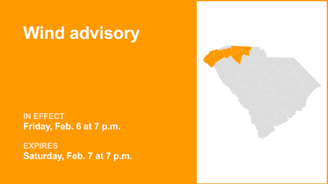 Wind advisory affecting Upstate SC until Saturday evening 