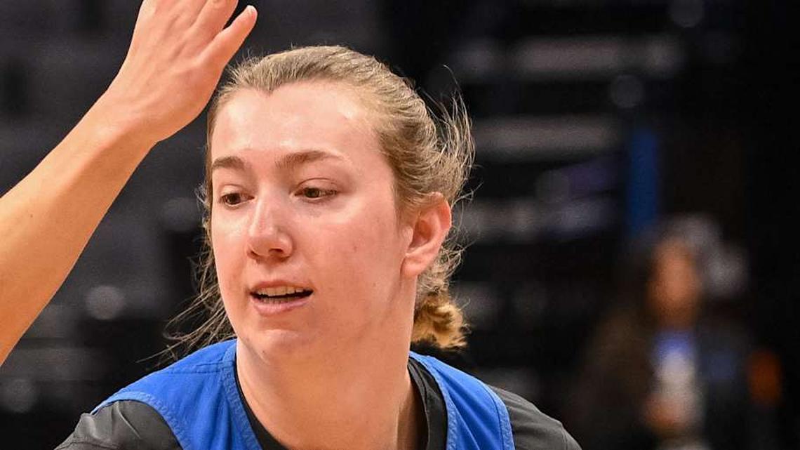  Mar 26, 2026; Sacramento, CA, USA; UCLA Bruins forward Amanda Muse (33) looks to pass the ball during practice ahead of the Sacramento Regional 2 of the women's 2026 NCAA tournament at Golden 1 Center. Mandatory Credit: Ed Szczepanski-Imagn Images | Ed Szczepanski-Imagn Images 
