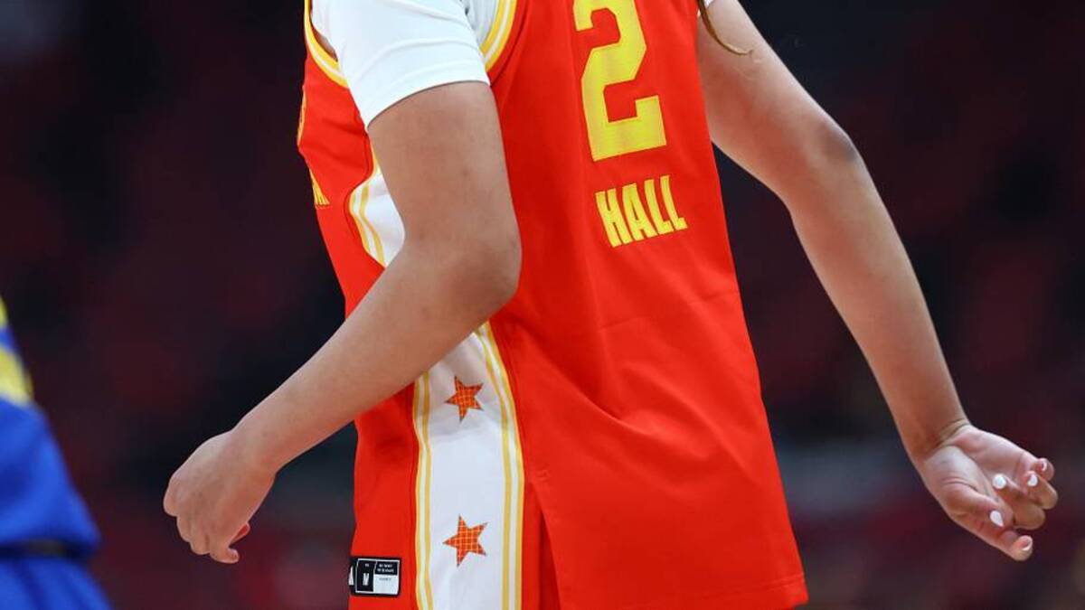  Mar 31, 2026; Glendale, AZ, USA; Saniyah Hall (2) during the McDonalds All American Girls Game at Desert Diamond Arena. Mandatory Credit: Mark J. Rebilas-Imagn Images | Mark J. Rebilas-Imagn Images 