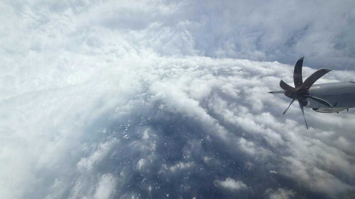 A U.S. Air Force Reserve crew from the 53rd Weather Reconnaissance Squadron, known as the “Hurricane Hunters,” flies through Hurricane Melissa on Oct. 27, 2025. The World Meteorological Organization’s Hurricane Committee has released the 21 names for this year’s Atlantic hurricane season, starting with Arthur.