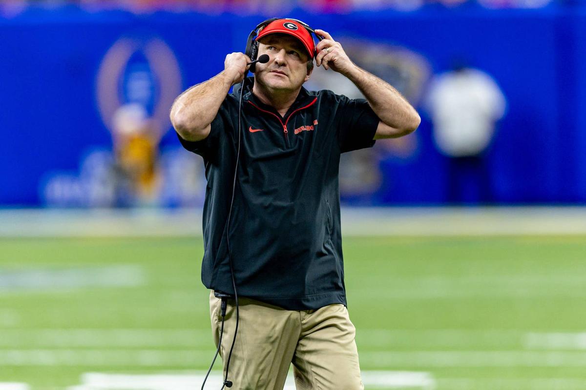  Georgia Bulldogs football head coach Kirby Smart. © Stephen Lew-Imagn Images