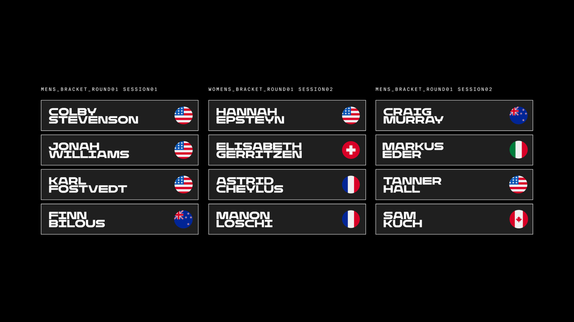  Natural Selection Tour 2026 sessions. 