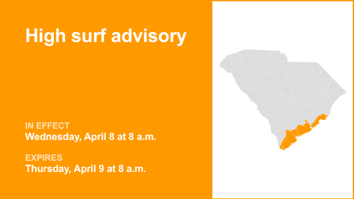 UPDATE: High surf advisory issued for Lowcountry for Wednesday and Thursday 