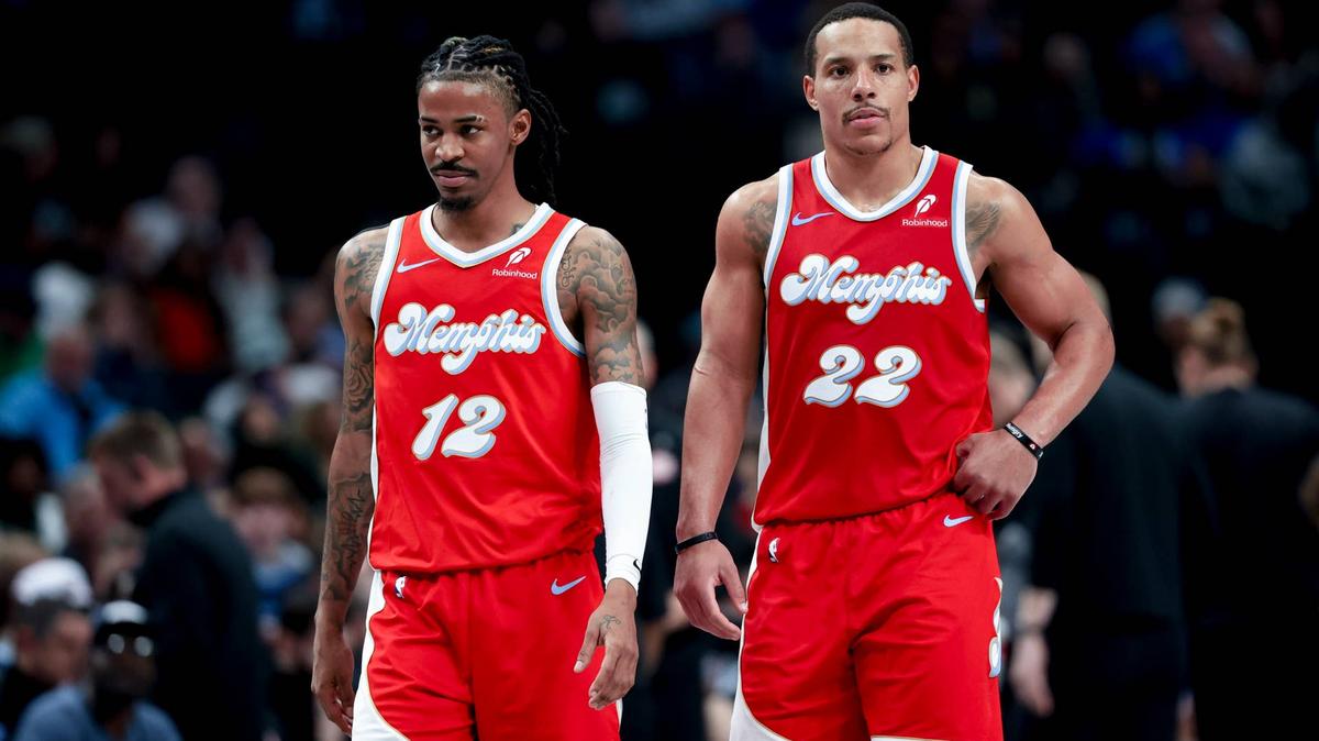 Memphis Grizzlies guards Ja Morant (12) and Desmond Bane (22)