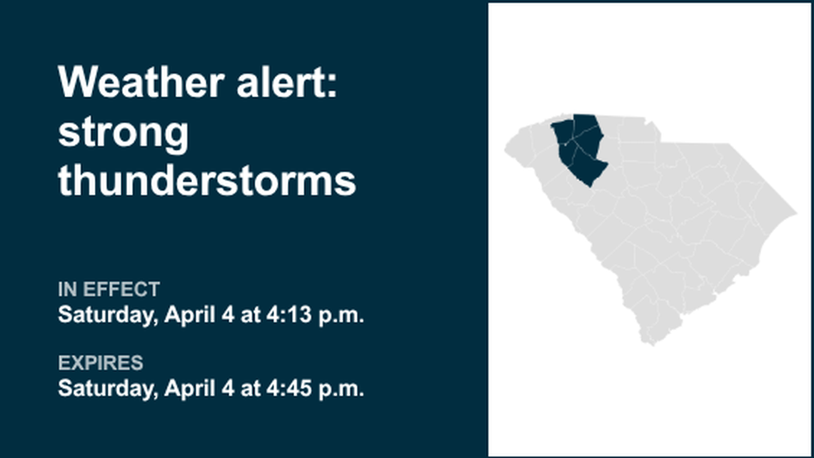 UPDATE: Thunderstorms with pea-sized hail in Laurens County Saturday 