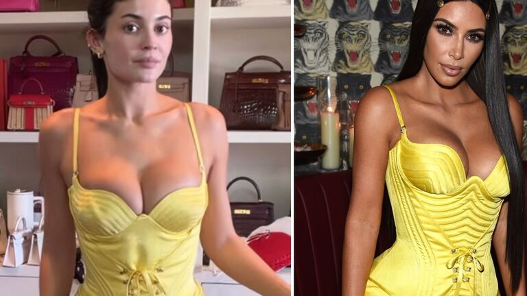 Kylie Jenner Wears Kim Kardashian's Versace Dress Ahead of Saint Tropez Trip 
