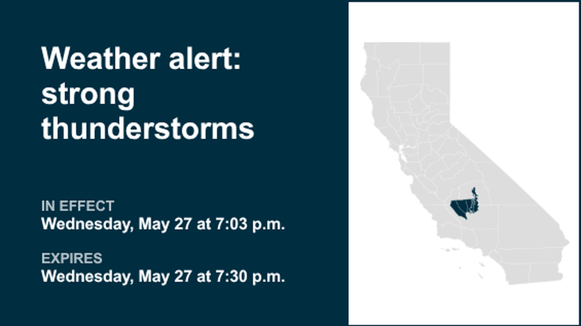 UPDATE: Anticipate pea-sized hail with thunderstorms in Central California Wednesday 