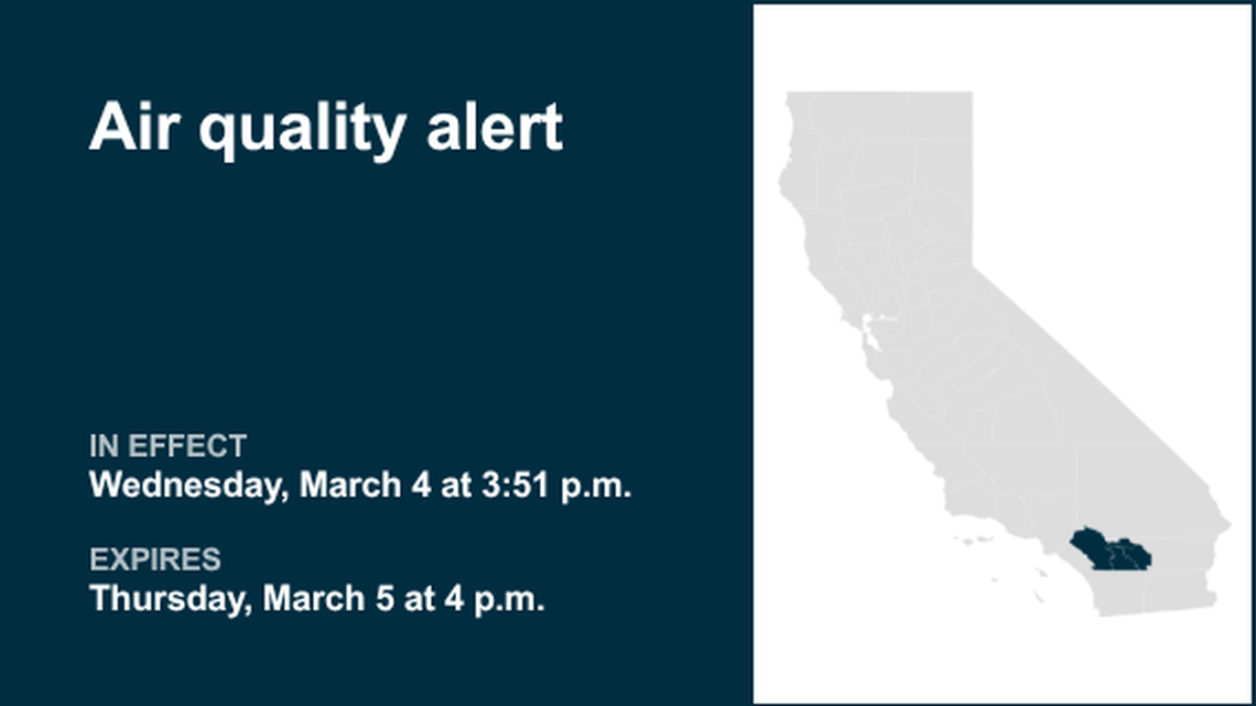 UPDATE: Air quality alert for Riverside County until Sunday morning 