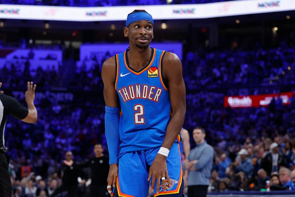  Oklahoma City Thunder guard Shai Gilgeous-Alexander Alonzo Adams-Imagn Images