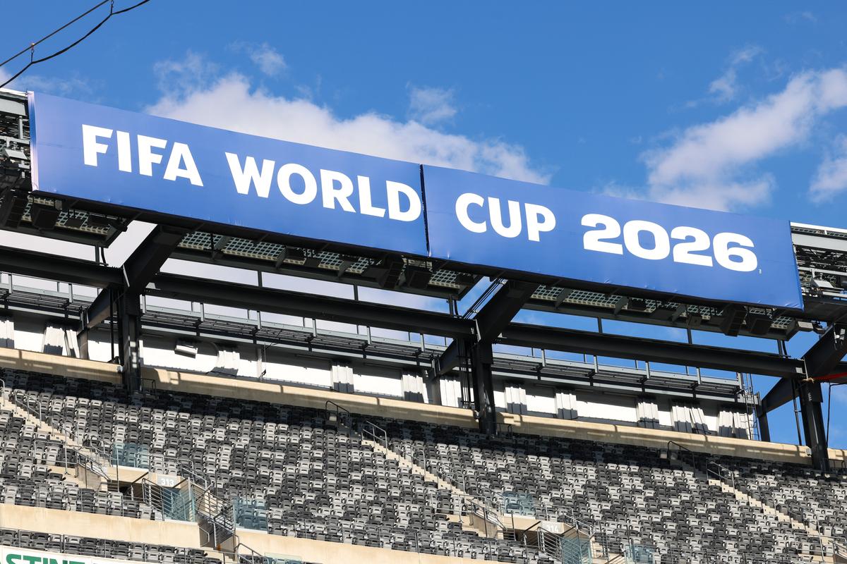  MetLife stadium is seen from the inside ahead of the 2026 FIFA World Cup, in East Rutherford, New Jersey on May 7, 2026. 