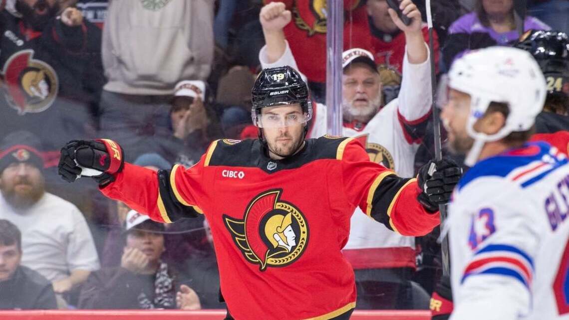 Drake Batherson (hat trick), Senators too strong for Rangers