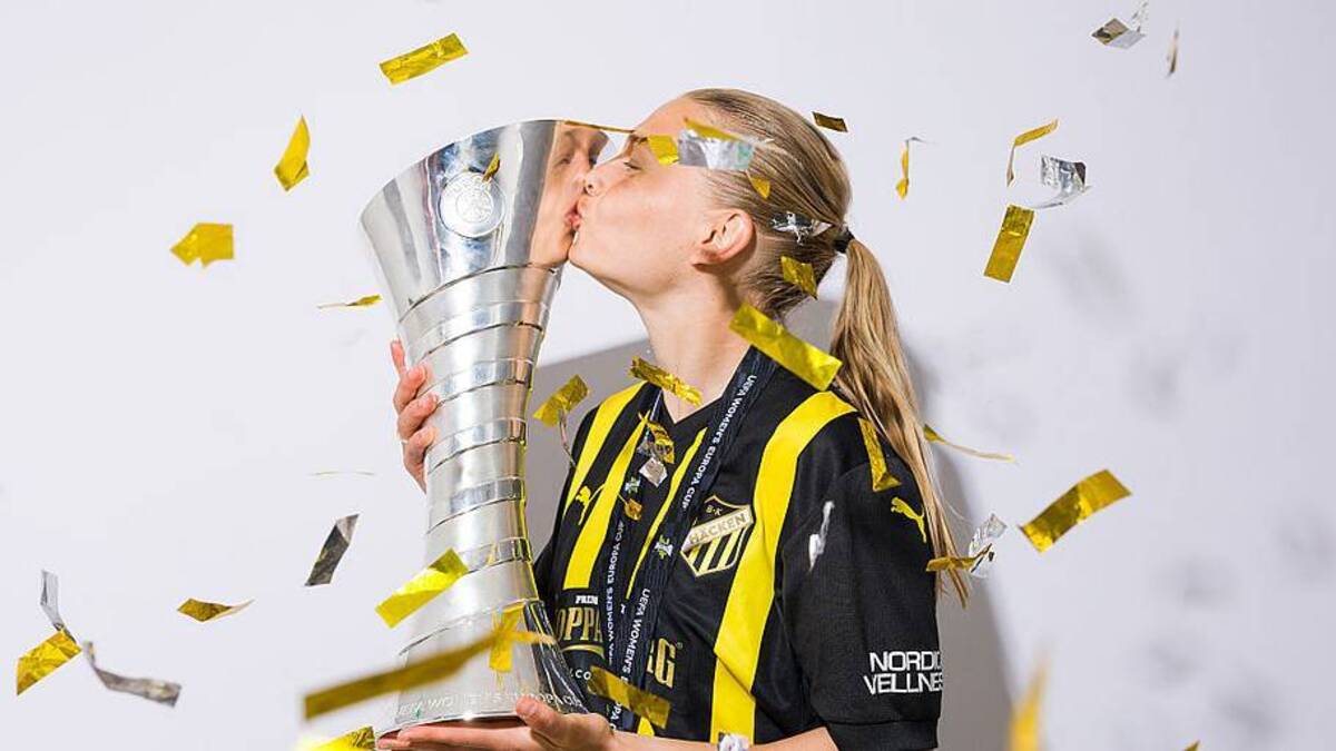  BK Hacken won the inaugural UEFA Women's Europa Cup last season. | Linnea Rheborg - UEFA/UEFA via Getty Images 