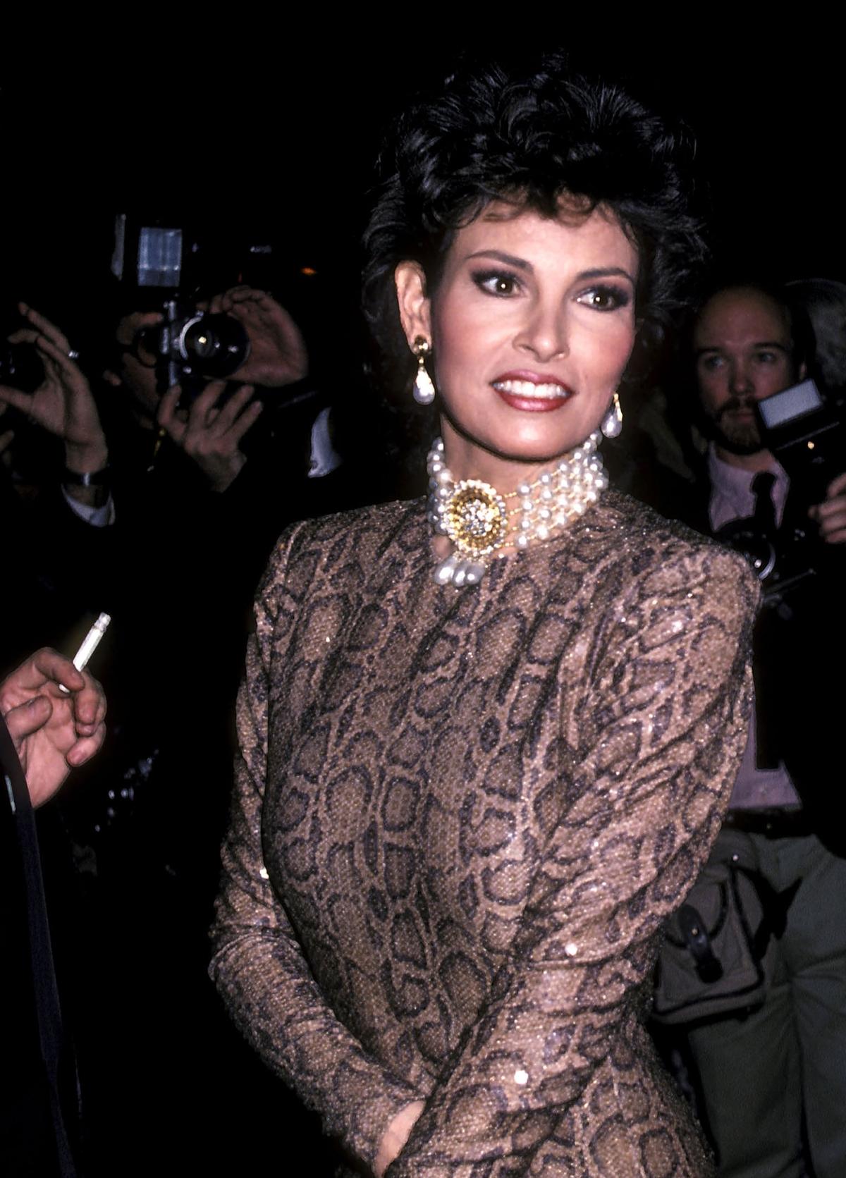 Actress Raquel Welch attends the Metropolitan Museum’s Costume Institute Gala Exhibition of “La Belle Epoque” on December 6, 1982 at the Metropolitan Museum of Art in New York City.Ron Galella / Contributor