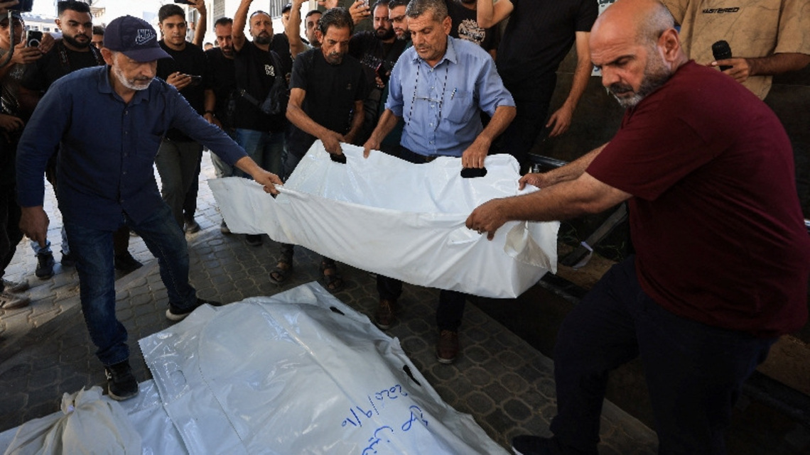 Israeli strike kills parents and two children in Gaza, medics say