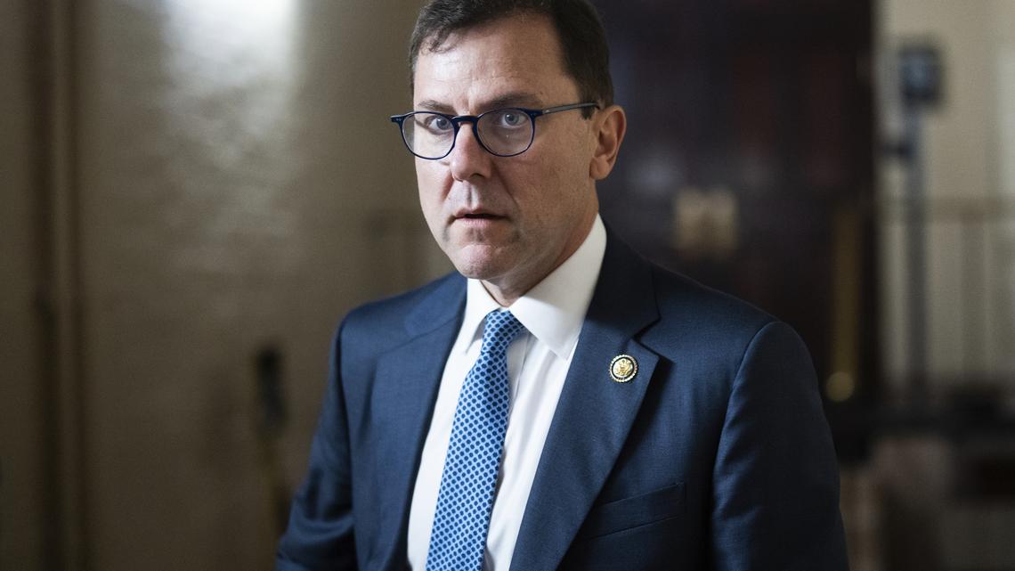 House Gop 6/04/25. UNITED STATES - JUNE 4: Rep. Tom Kean, R-N.J., leaves a meeting of the House Republican Conference in the U.S. Capitol on Wednesday, June 4, 2025. (Tom Williams/CQ Roll Call via AP Images)