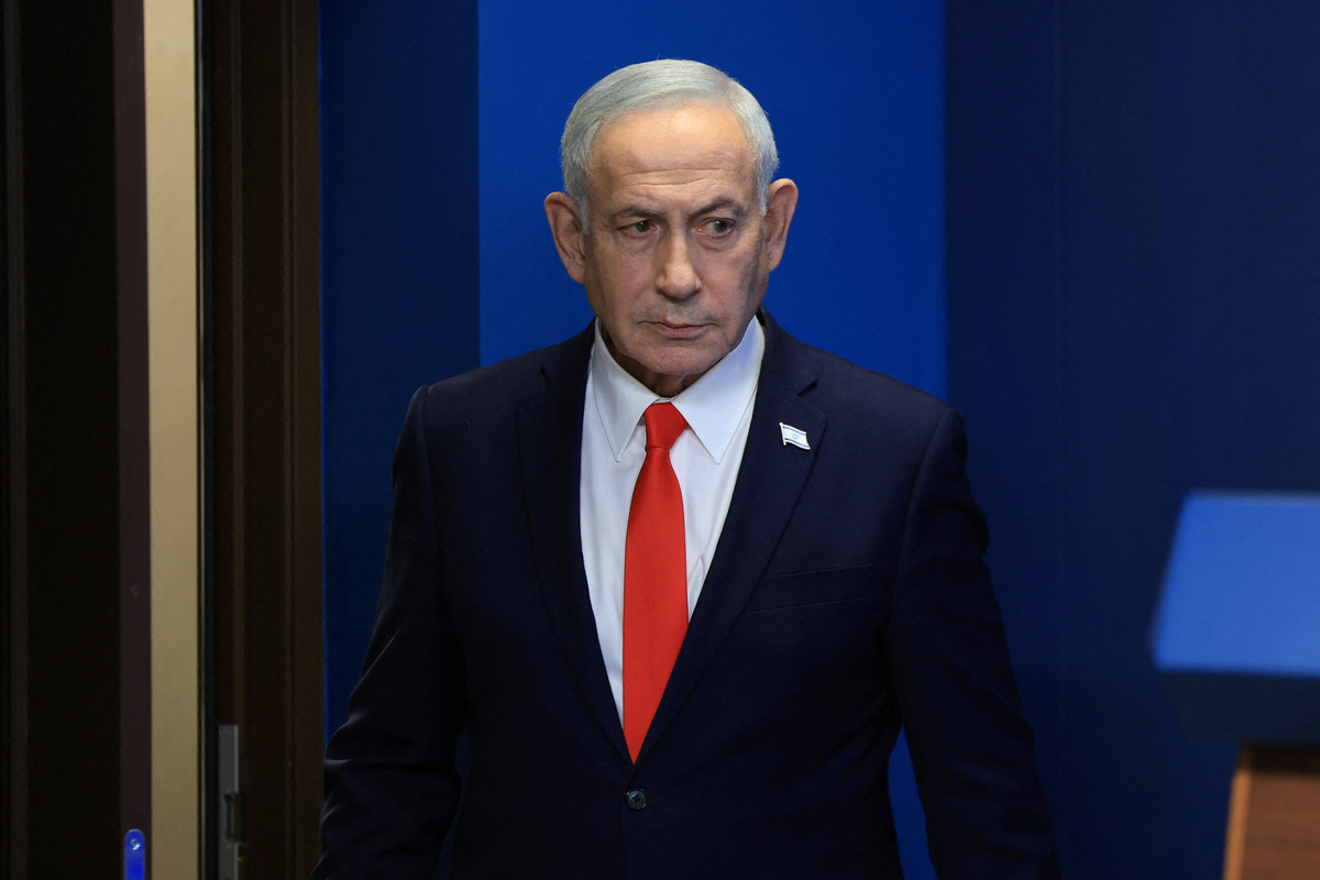 Israeli Prime Minister Benjamin Netanyahu holds a news conference, following a U.S.-Iran deal, in Jerusalem, June 15, 2026. REUTERS/Ronen Zvulun/Pool