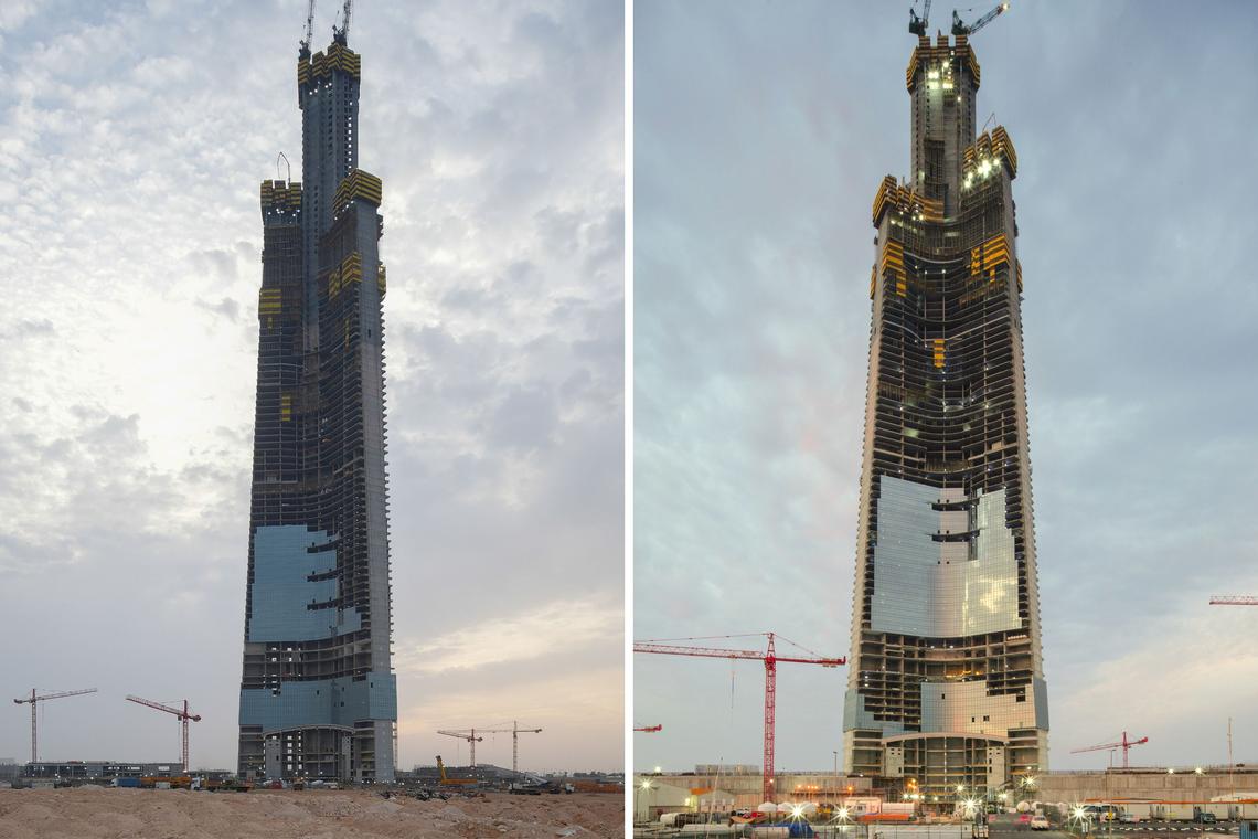  Images of the Jeddah Tower under construction, captured earlier this week. 