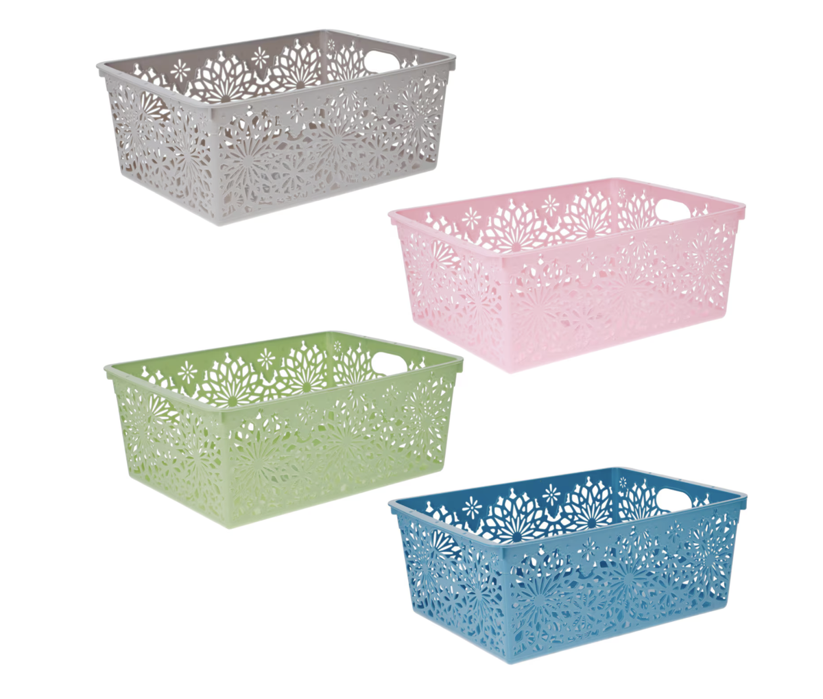 Colorful storage basketsCourtesy of Dollar Tree