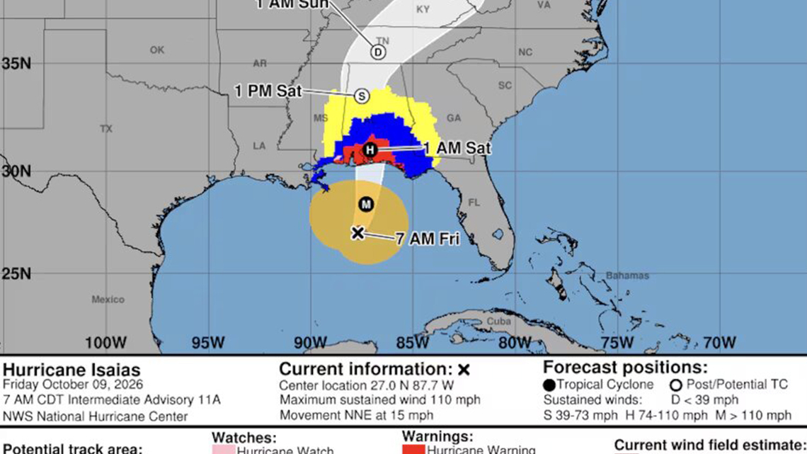 Isaias becomes major hurricane as it barrels toward Florida Panhandle, NHC says 