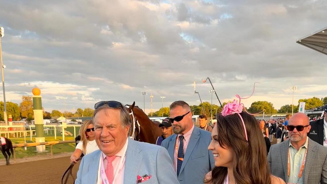 Bill Belichick and Jordon Hudson Mark Kentucky Derby With Shady IG Caption 