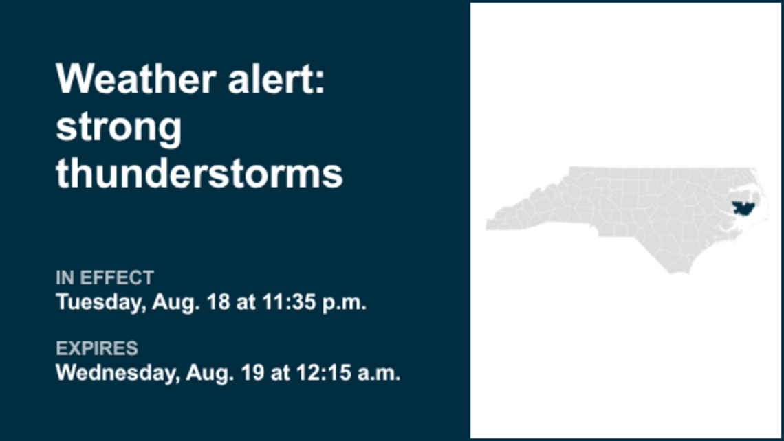 Weather alert for Mainland Hyde until early Wednesday, says the NWS 