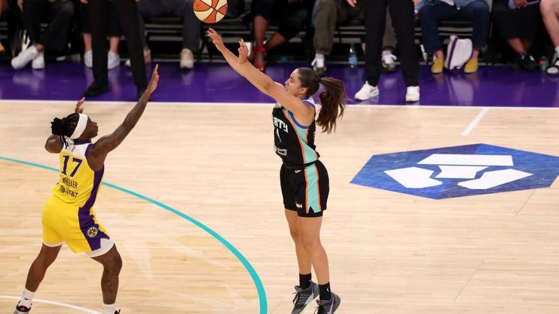 Liberty shoot the lights out, hold off Sparks 