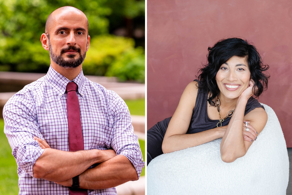  From left: Surgeon and decision coach 51-year-old Mark Shrime, 51, and Serena Arora, an Ayurvedic health practitioner and yoga therapist, also 51. 