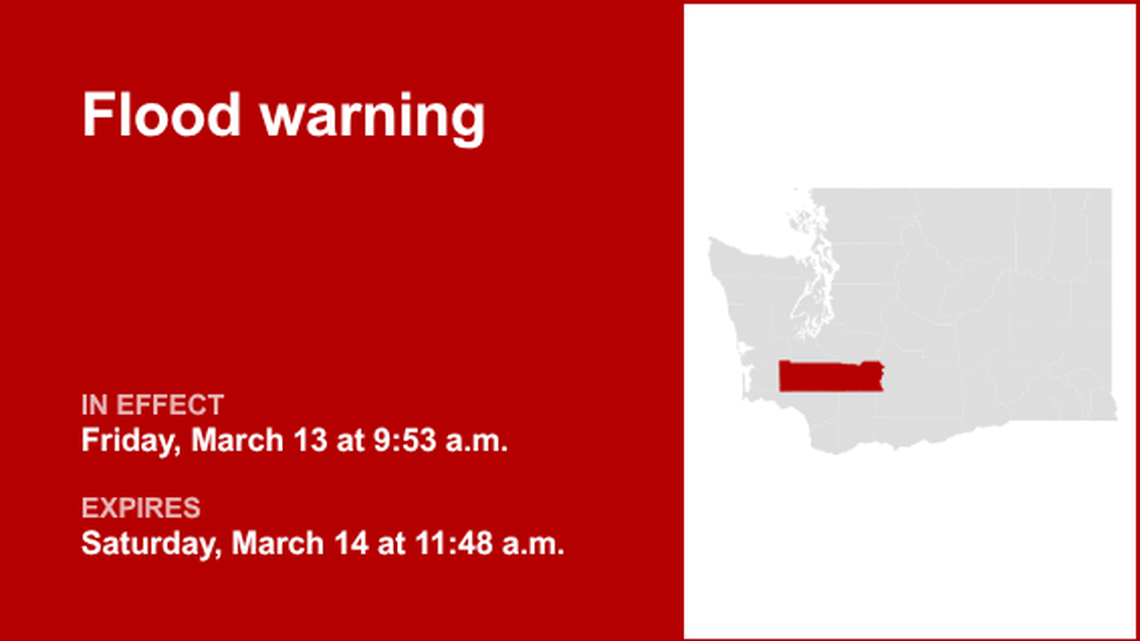 UPDATE: Flood warning in place for Lewis County until Saturday night, says the NWS 