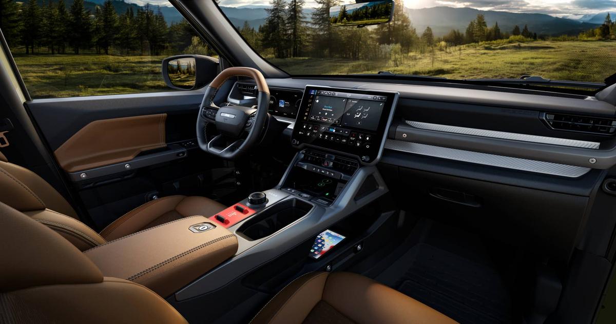  The 2026 Jeep® Recon interior blends rugged utility with refined, all-electric comfort. Stellantis