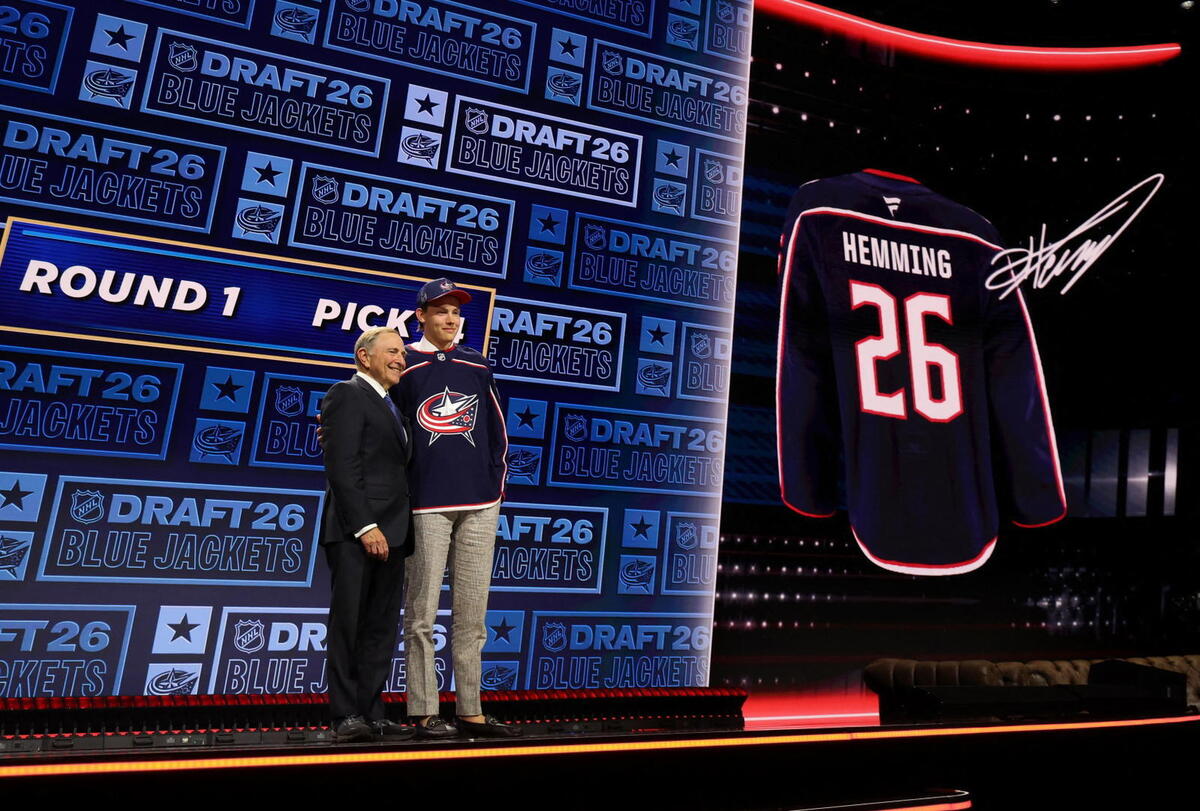  Oscar Hemming became a first-round draft pick despite missing time this past season due to a contract dispute. (Timothy T. Ludwig-Imagn Images) 