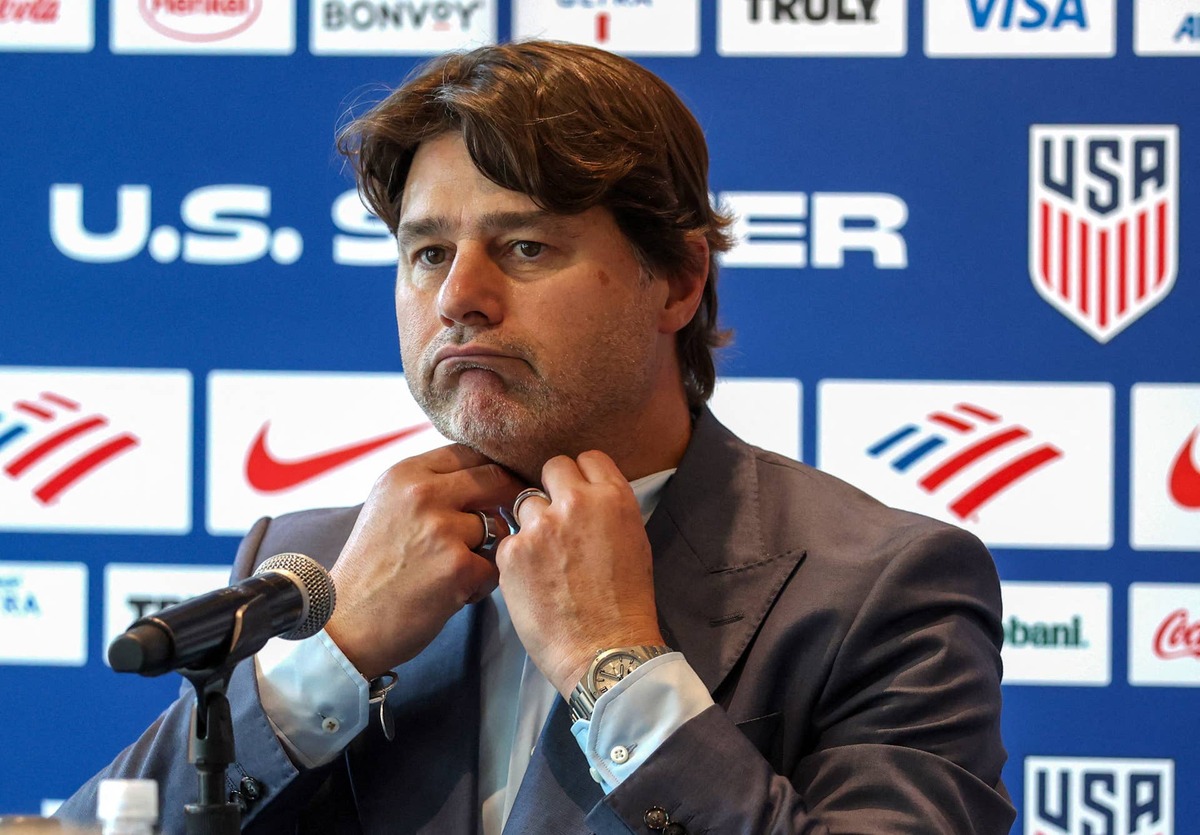  The US Men's National Team's (USMNT) head coach Argentine Mauricio Pochettino speaks during the announcement of the USMNT 2026 World Cup roster in New York, on May 26, 2026. Photo by TIMOTHY A. CLARY / AFP via Getty Images