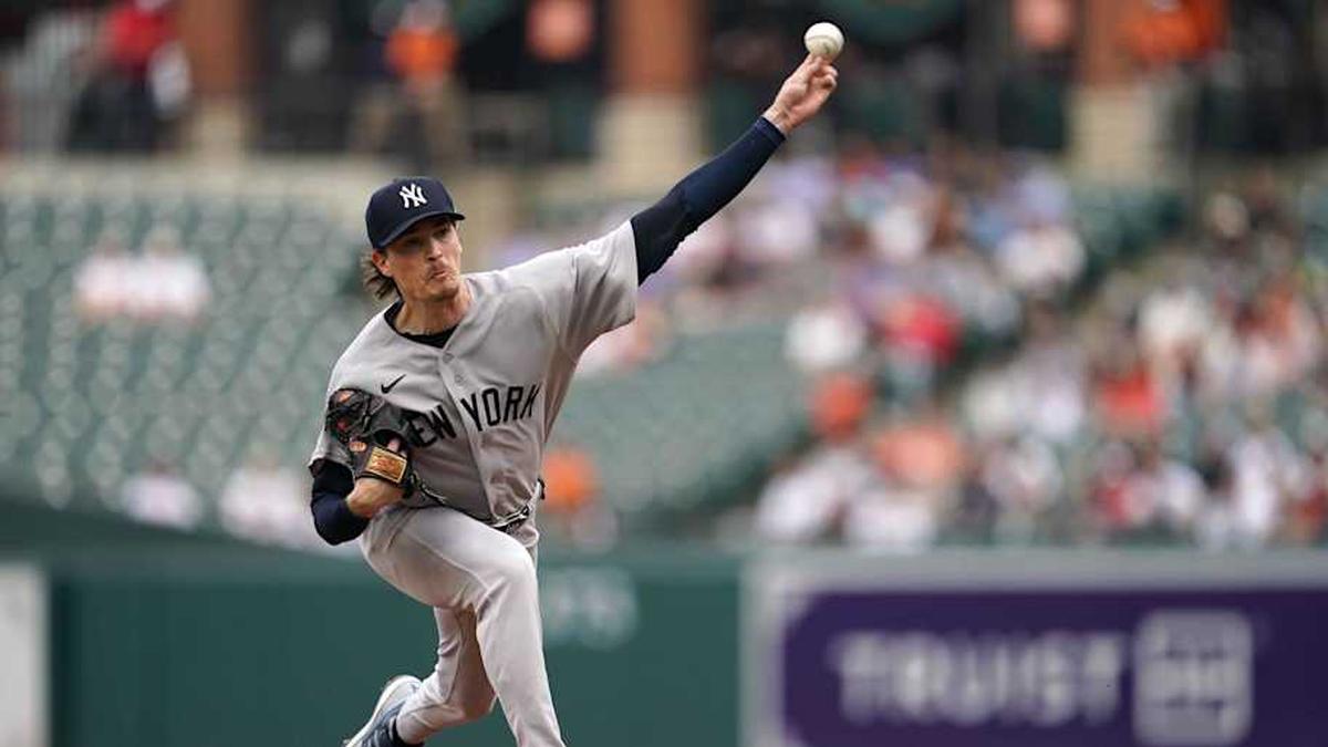  New York Yankees pitcher Max Fried (54) delivers during the first inning against the Baltimore Orioles at Oriole Park at Camden Yards. | Mitch Stringer-Imagn Images 