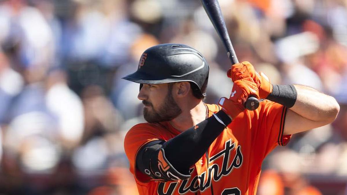  San Francisco Giants first baseman Bryce Eldridge against Team USA during a spring training game at Scottsdale Stadium. | Mark J. Rebilas-Imagn Images 