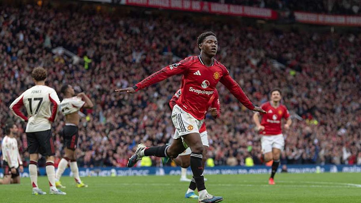  Kobbie Mainoo's strike against Liverpool sealed Champions League qualification for Man Utd. | Visionhaus/Getty Images 