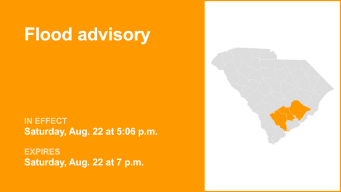 UPDATE: Lowcountry placed under a flood advisory Saturday evening due to excessive rainfall 