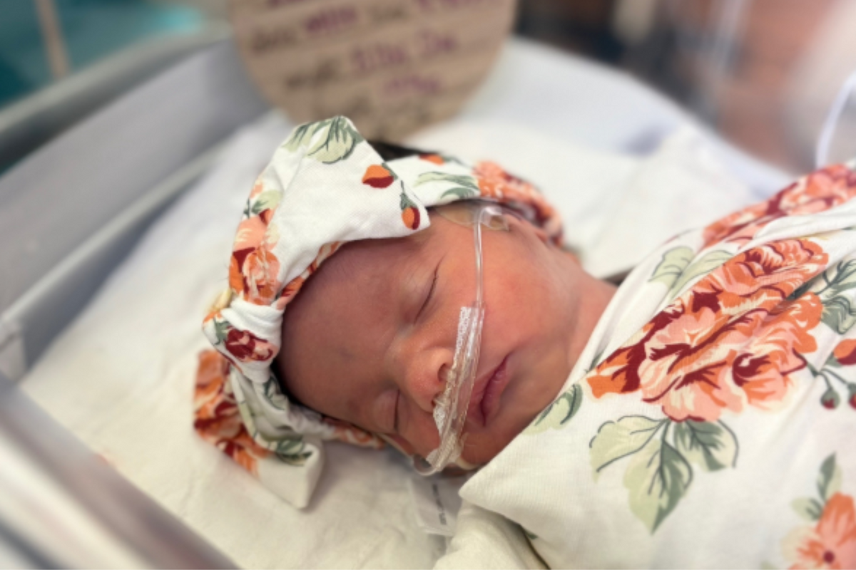  Baby Zaria in the neonatal intensive care unit. 