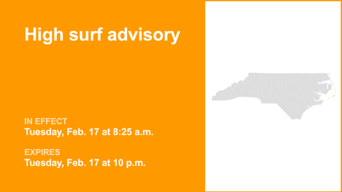 UPDATE: High surf advisory issued for Hatteras Island until early Thursday morning 