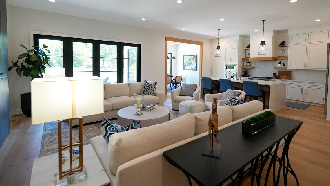 Modern Prospect home features open floor plan, contemporary aesthetics