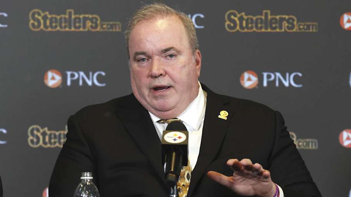  Jan 27, 2026; Pittsburgh, PA, USA; Pittsburgh Steelers head coach Mike McCarthy speaks at a press conference introducing him as the next head coach of the Steelers at PNC Champions Club at Acrisure Stadium.. Mandatory Credit: Charles LeClaire-Imagn Images | Charles LeClaire-Imagn Images 