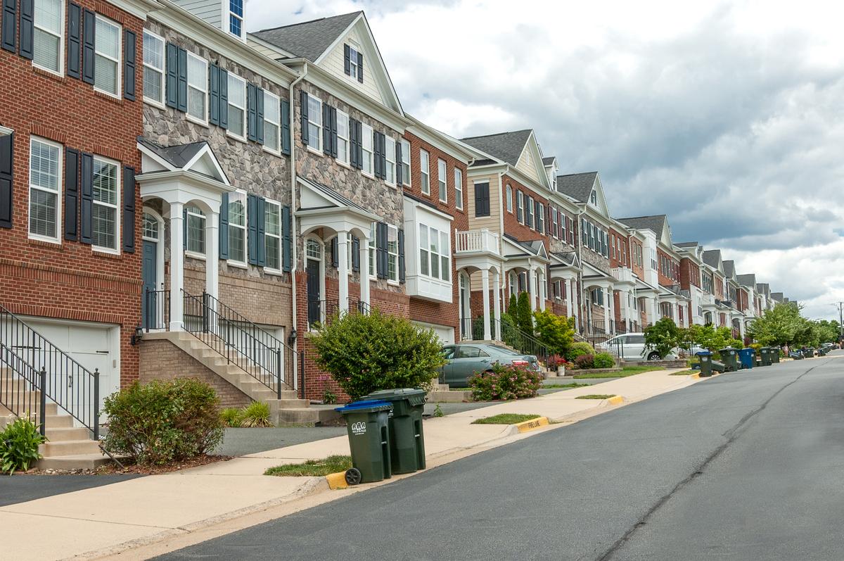  Apartment buildings are pictured in Leesburg, Virginia, on June 12, 2022. 