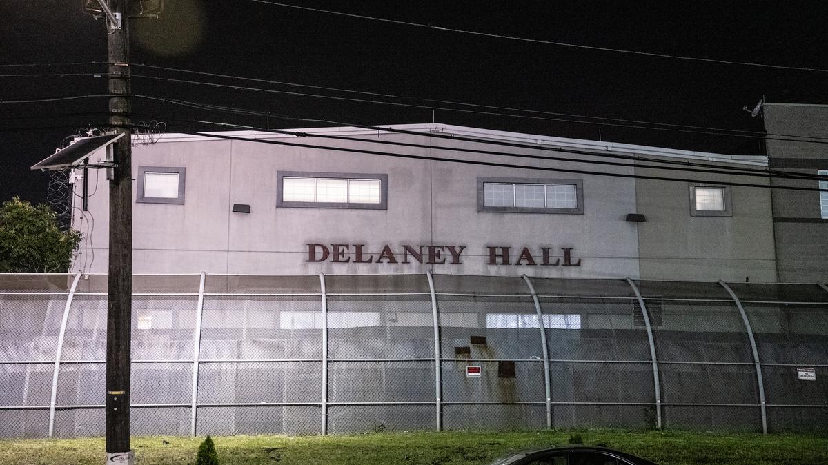 Delaney Hall, a migrant detention facility, on June 12, 2025, in Newark, New Jersey. (Stephanie Keith/Getty Images/TNS)